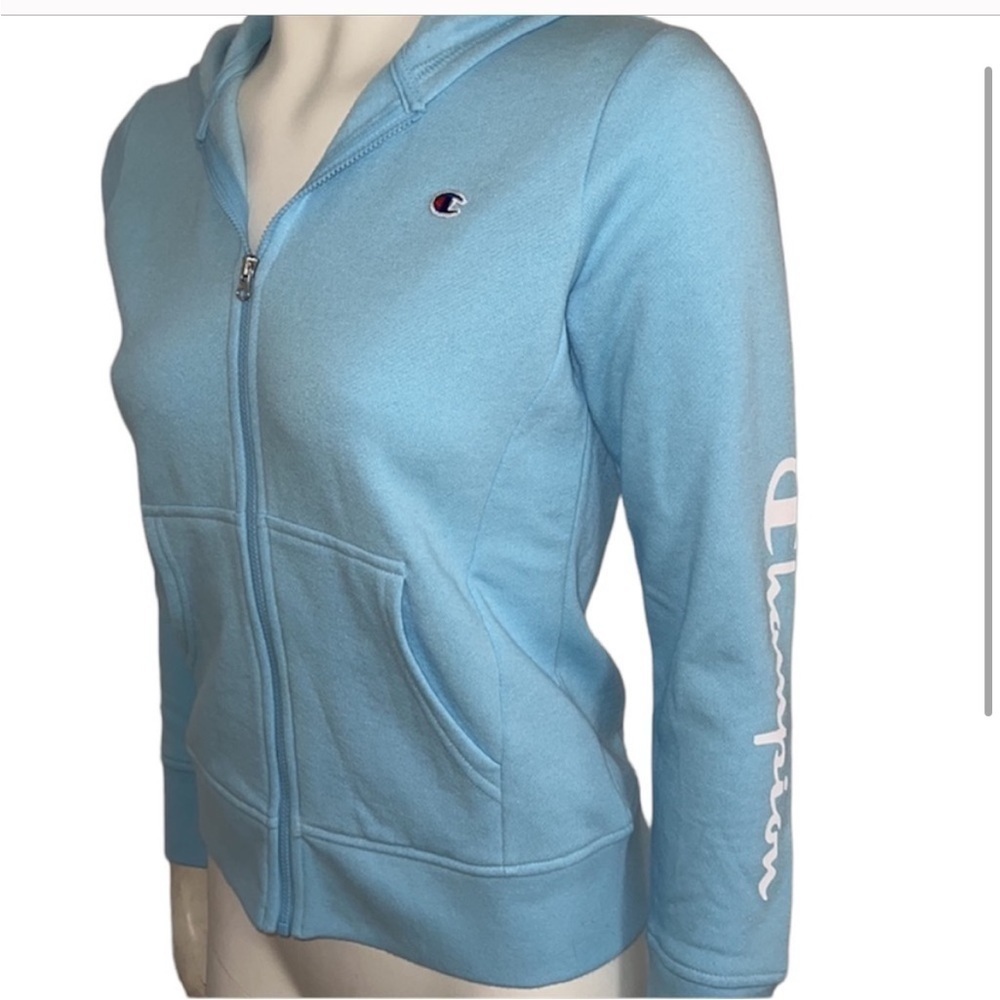 - NWOT- BABY BLUE CHAMPION HOODIE
CHAMPION LOGO Sz Girls Xl​​​​ ☀️​ - Picture 6 of 8